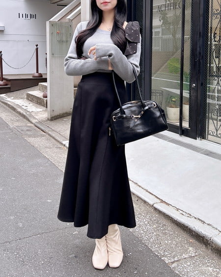 INGNI（イング） ワンショルビジュー付肩リボンニット ｸﾞﾚｰ