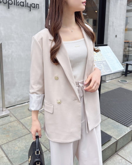 【プレミアムライン INGNI SOELA】金ボタンテーラードジャケット