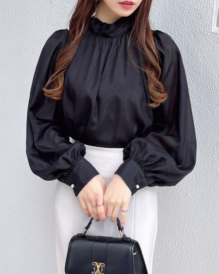 INGNI(イング) ボウタイブラウス クロ