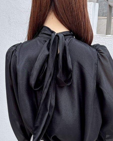 INGNI(イング) ボウタイブラウス クロ