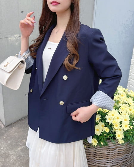 【プレミアムライン INGNI SOELA】金ボタンテーラードジャケット