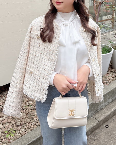 【プレミアムライン INGNI SOELA】ツイードジャケット