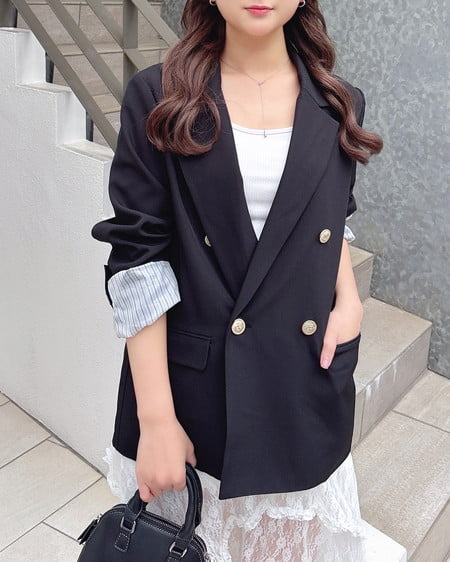 【プレミアムライン INGNI SOELA】金ボタンテーラードジャケット