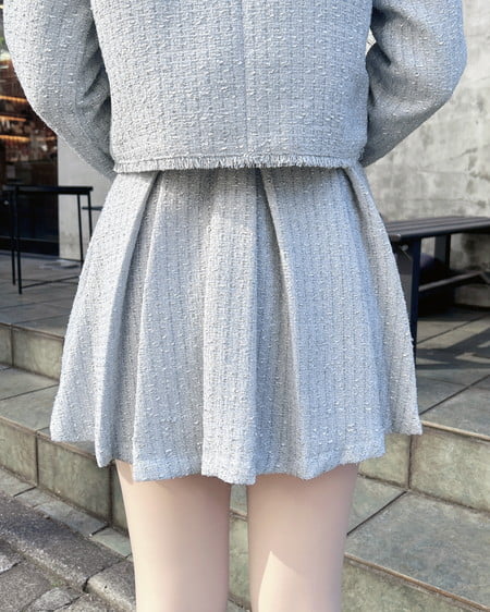 INGNI（イング） ツイードボックスプリーツスカパン(セットアップ対応) ｻｯｸｽ/ﾂｲｰﾄﾞ