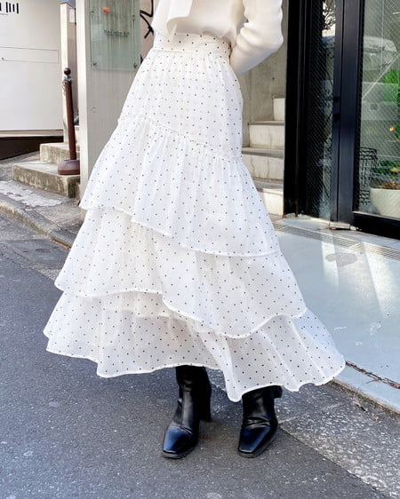 シアーティアードスカート