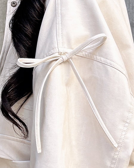 INGNI（イング） マルチWayリボンフェイクレザービッグブルゾン ｱｲﾎﾞﾘｰ