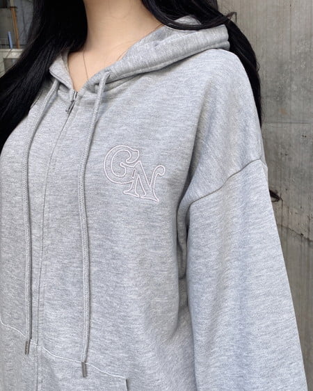 INGNI（イング） ラメスウェットジップパーカー ｸﾞﾚｰ