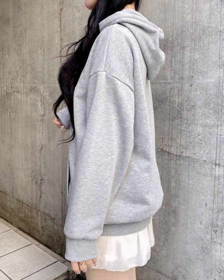 INGNI（イング） ラメスウェットジップパーカー ｸﾞﾚｰ