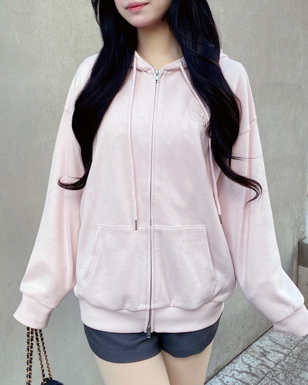 ラメスウェットジップパーカー