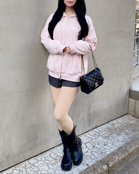 INGNI(イング) ラメスウェットジップパーカー ピンク