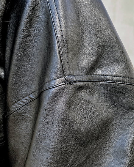 INGNI(イング) マルチWayリボンフェイクレザービッグブルゾン クロ