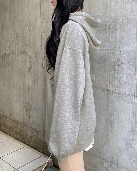 INGNI（イング） キルティングロゴスウェットパーカー ｸﾞﾚｰ/ｵﾌﾎﾜｲﾄ