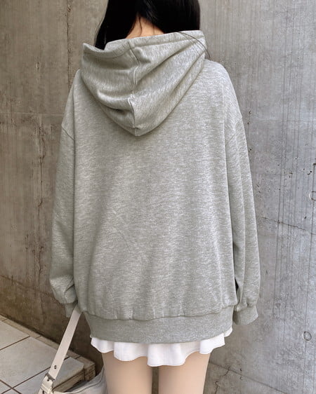 INGNI（イング） キルティングロゴスウェットパーカー ｸﾞﾚｰ/ｵﾌﾎﾜｲﾄ