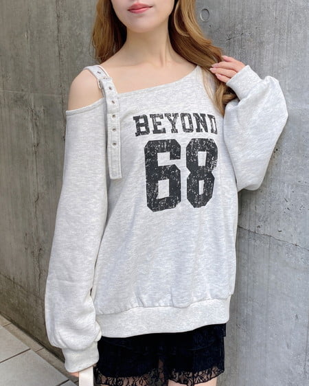 INGNI（イング） 肩ベルト付ナンバリングスウェットトップス ｵｰﾄﾐｰﾙ