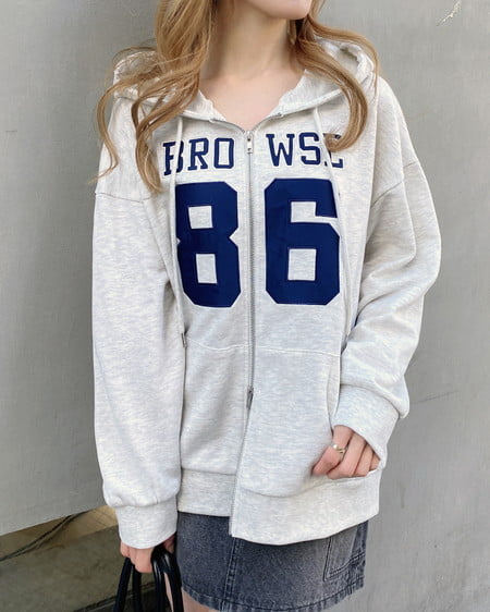 INGNI（イング） ナンバリングスウェットダブルジップパーカー ｵｰﾄﾐｰﾙ/ｺﾝ