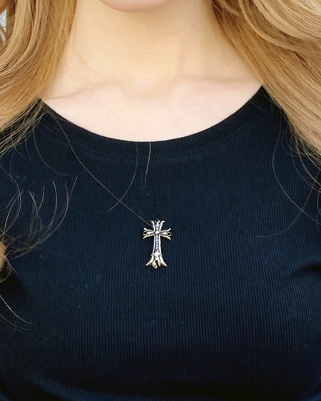 INGNI（イング） 装飾クロス付サイドギャザーリブロンT ｸﾛ