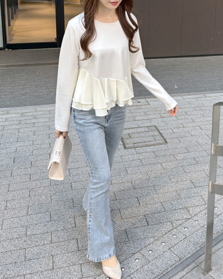 INGNI（イング） フレアデニムパンツ／A ﾌﾞﾙｰ