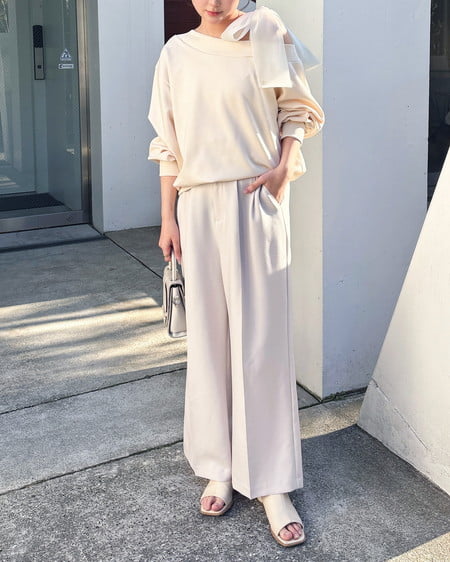 INGNI（イング） ハイウエストリボンパンツ ｱｲﾎﾞﾘｰ