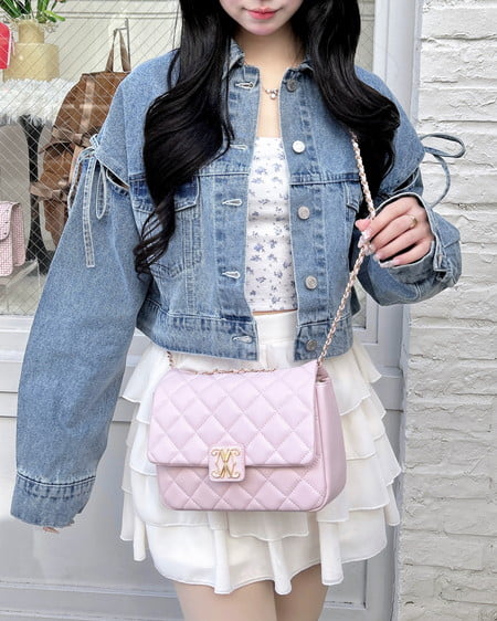 INGNI(イング) 袖リボンクロップド丈Gジャン デニム/ライトブルー