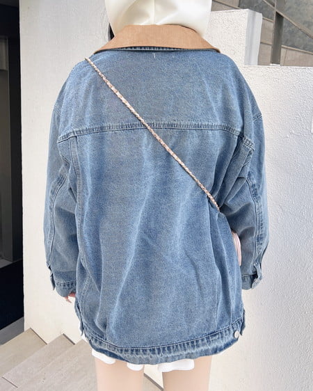 INGNI（イング） 襟異素材取り外しビッグGジャン ﾃﾞﾆﾑ/ﾗｲﾄﾌﾞﾙｰ