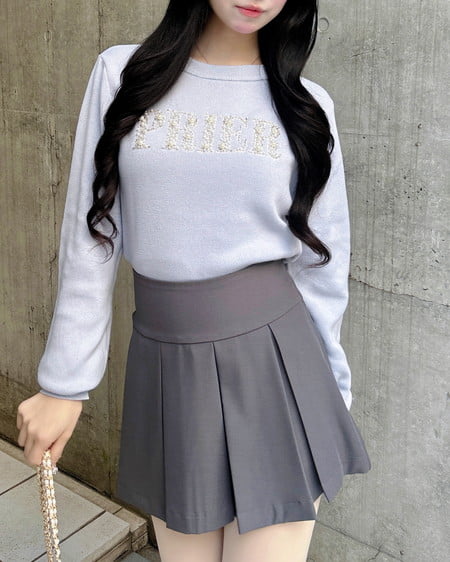 INGNI（イング） パールビジューロゴニット ｻｯｸｽ