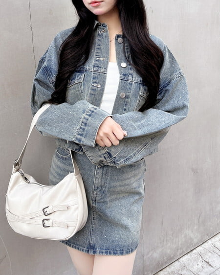 INGNI（イング） ビジュー付Gジャン ﾃﾞﾆﾑ/ﾌﾞﾙｰ