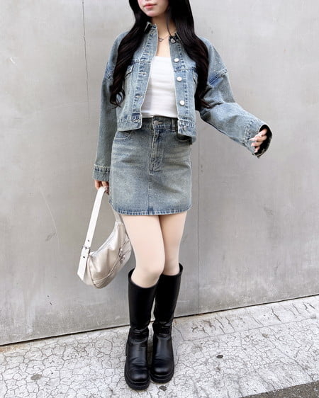 INGNI（イング） ビジュー付Gジャン ﾃﾞﾆﾑ/ﾌﾞﾙｰ