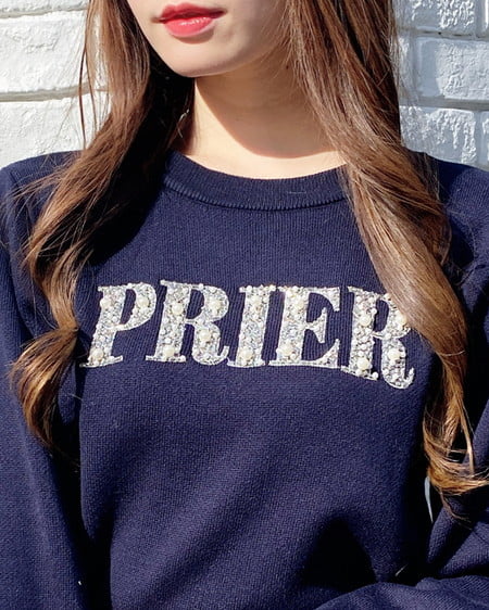 INGNI（イング） パールビジューロゴニット ｺﾝ