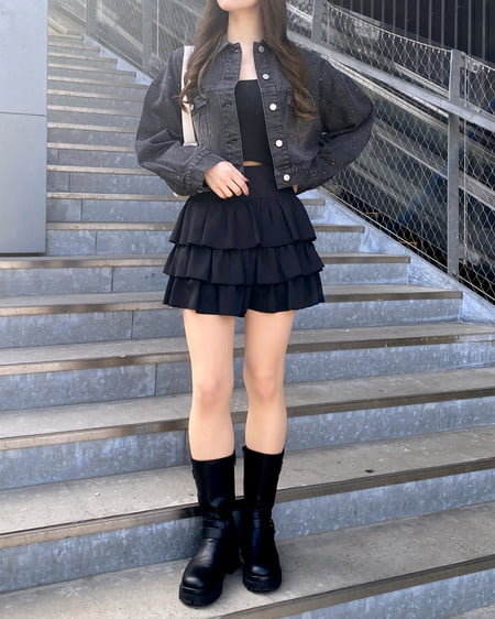 INGNI（イング） ビジュー付Gジャン ｸﾞﾚｰ