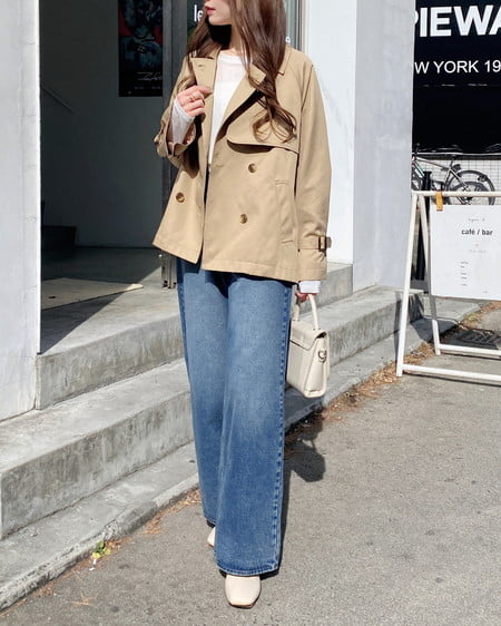 INGNI(イング) ミドル丈トレンチコート ベージュ