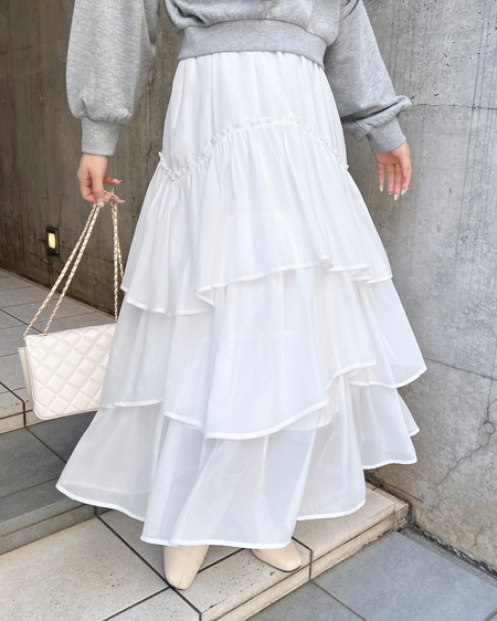 シアーティアードスカート