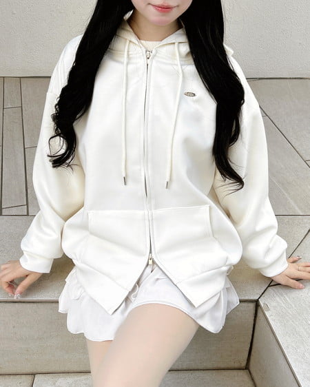 INGNI（イング） 胸プレート付ダンボールダブルジップパーカー ｱｲﾎﾞﾘｰ