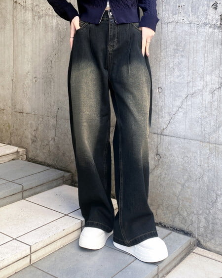 バレルレッグデニムパンツ