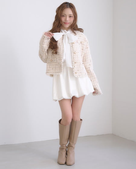 INGNI（イング） サテンバルーンスカパン ｵﾌﾎﾜｲﾄ