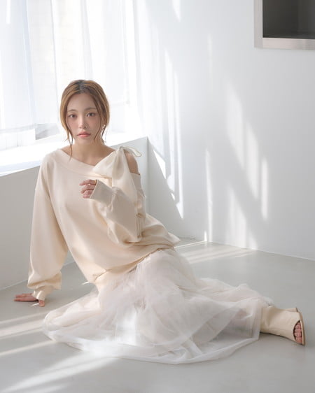 INGNI（イング） ランダムティアードチュールスカート ｵﾌﾎﾜｲﾄ