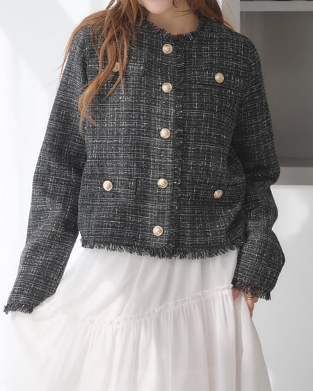 INGNI（イング） ツイードジャケット ｸﾛ