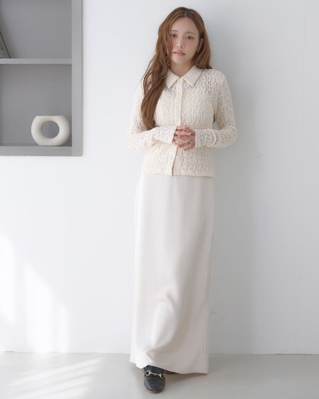 INGNI(イング) サテンマーメイドスカート アイボリー