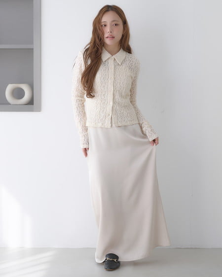 INGNI(イング) サテンマーメイドスカート アイボリー