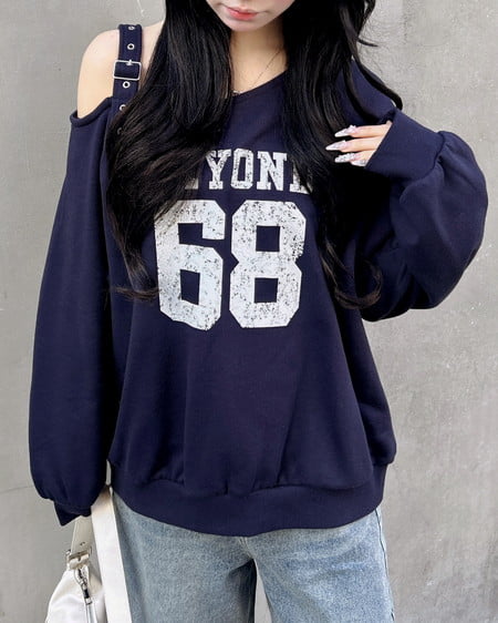 INGNI（イング） 肩ベルト付ナンバリングスウェットトップス ｺﾝ