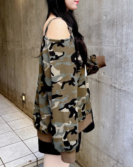 INGNI（イング） 肩ベルト付ナンバリングスウェットトップス ﾒｲｻｲ