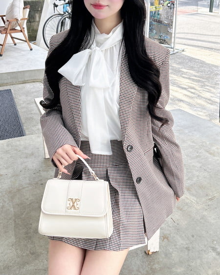 INGNI(イング) 2Wayポケットリボンテーラードジャケット チェック