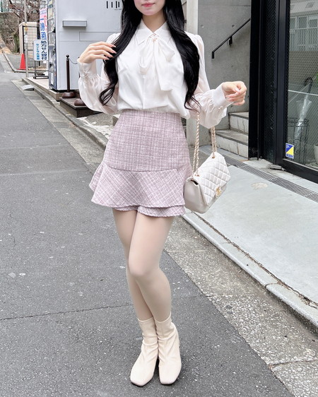 INGNI（イング） シアーボウタイブラウス ｵﾌﾎﾜｲﾄ