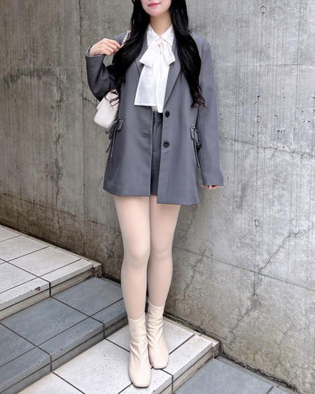 INGNI（イング） シアーボウタイブラウス ｵﾌﾎﾜｲﾄ