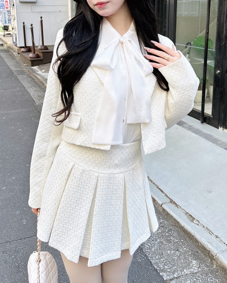 INGNI(イング) ツイードプリーツスカパン アイボリー/ツイード