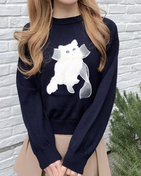 INGNI（イング） フェザーねこニット ｺﾝ