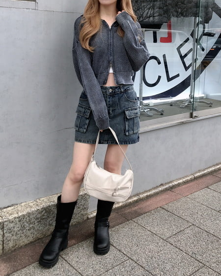 INGNI（イング） デニムカーゴミニスカパン ﾃﾞﾆﾑ/ﾌﾞﾙｰ