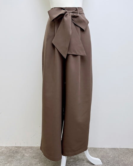 INGNI（イング） リボンワイドパンツ ﾓｶ