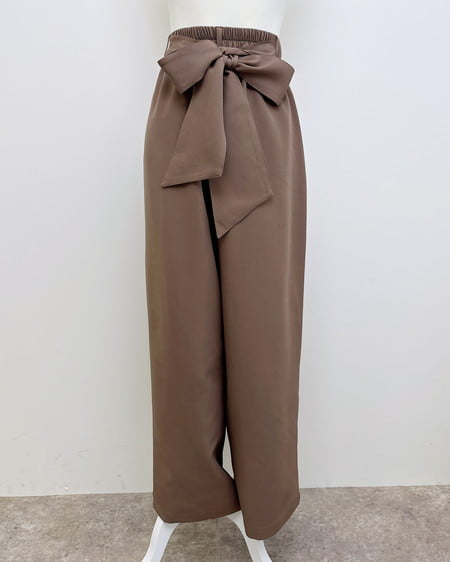 INGNI（イング） リボンワイドパンツ ﾓｶ
