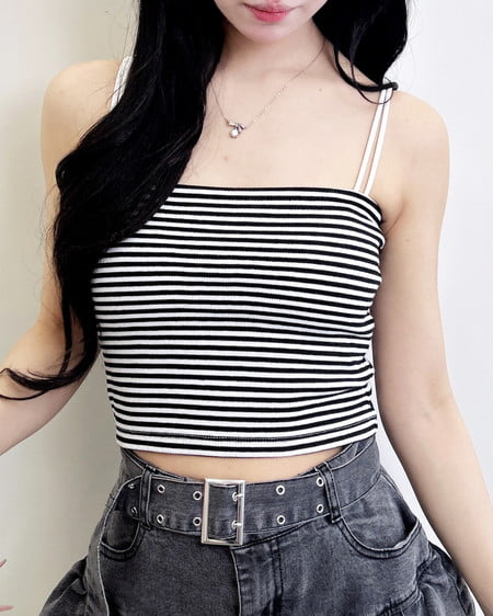 INGNI（イング） ベアリブキャミ ﾎﾞｰﾀﾞｰ