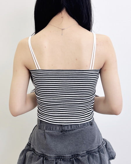 INGNI（イング） ベアリブキャミ ﾎﾞｰﾀﾞｰ